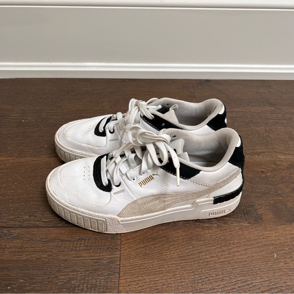 White and Black Puma Sneakers - Picture 3 of 13